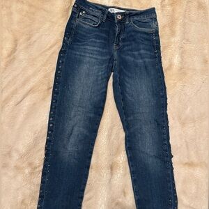 Zara Dark Blue Skinny Jeans with Stud Accents